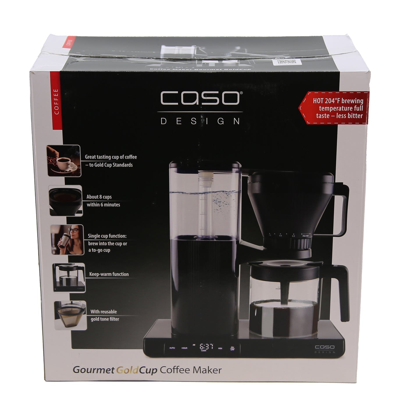 Gourmet Gold Cup Coffee Maker - SCAA Certified Drip Brewer, 12-Cup, Black/Stainless