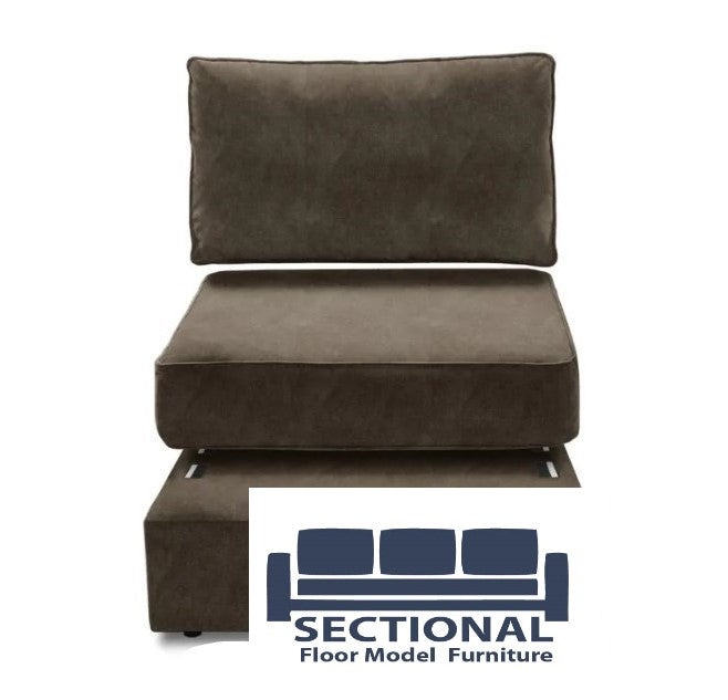 Floor Model Graphite Corded Velvet Deep Seat Cover