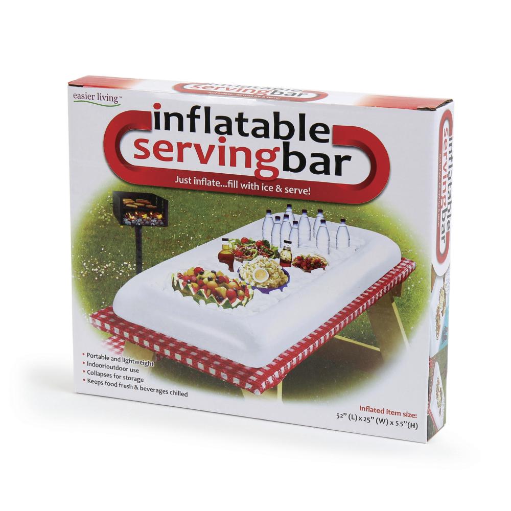 Inflatable Party Serving Bar & Ice Cooler with Drain Plug