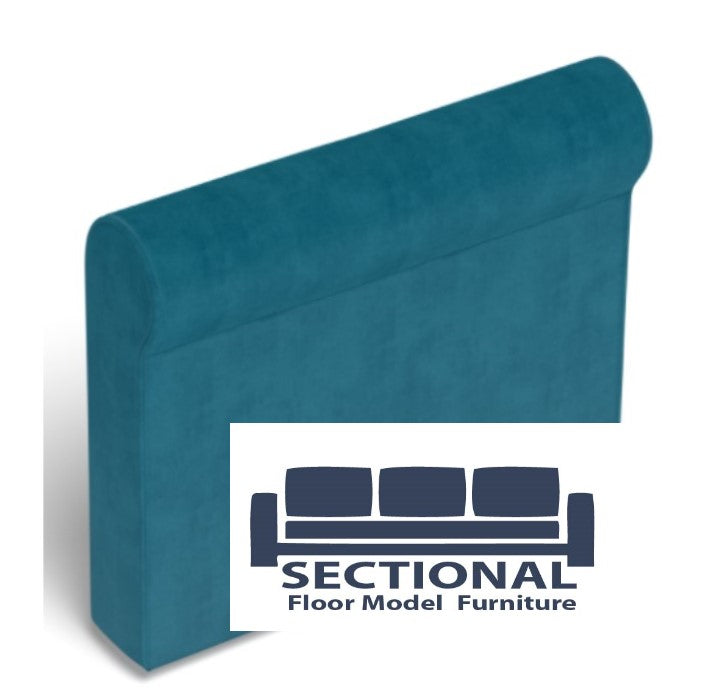 Floor Model Mediterranean Corded Velvet Roll Arm Side Cover