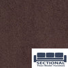 Sectional Deep Side Cover - Chocolate Padded Velvet - Floor Model