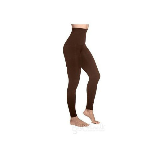 2 Pack) Genie Women's High Waist Slim and Tone Leggings XL, Brown