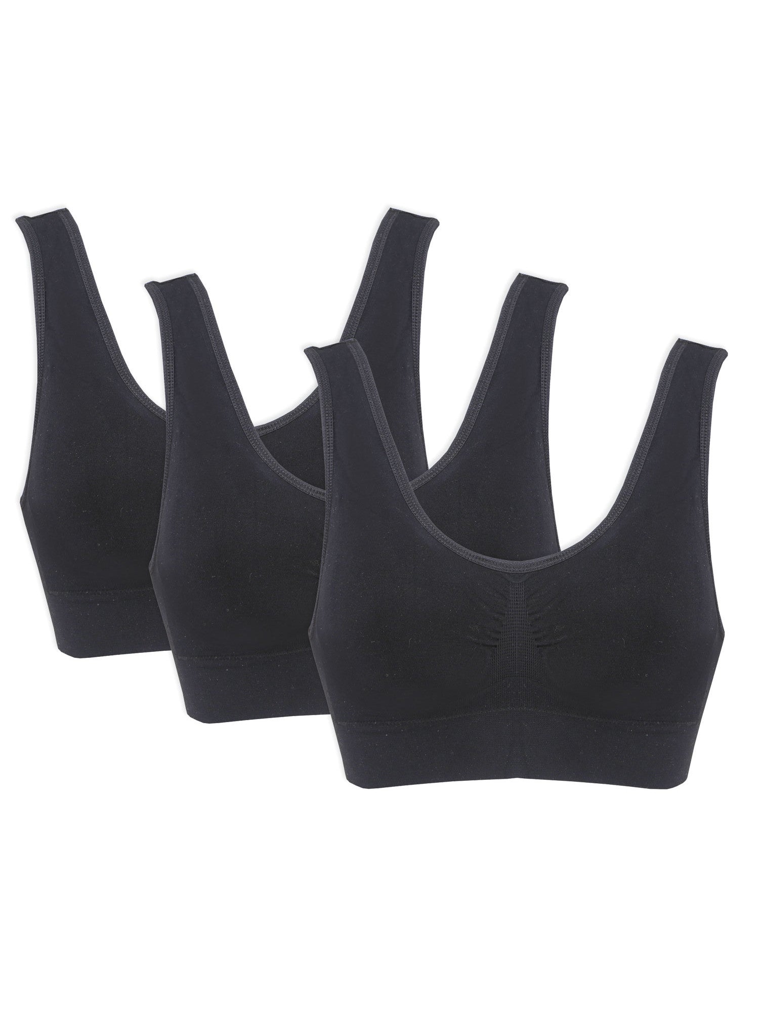 Dream by Genie Large Seamless Bra in Black for sale online