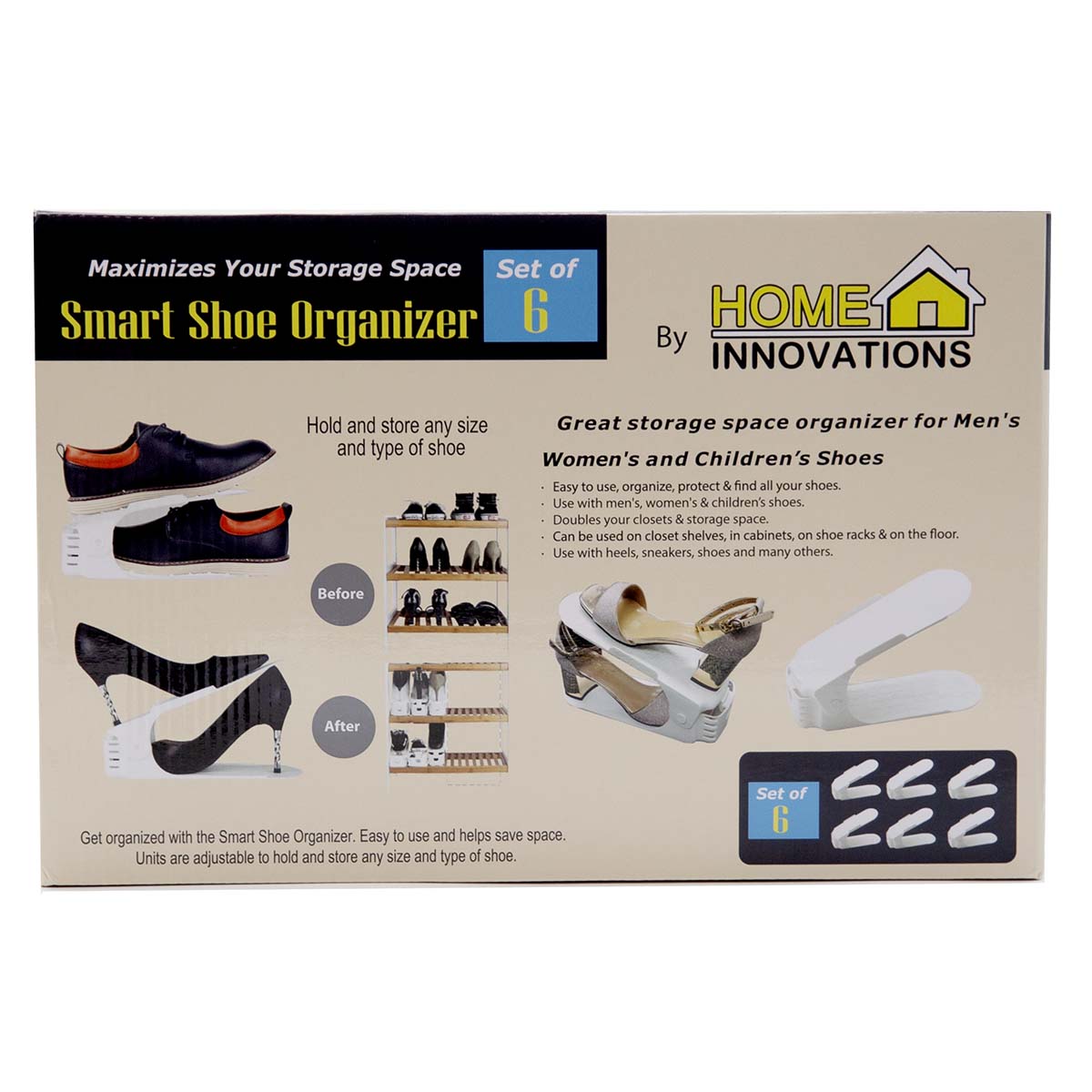 Home Innovations Smart Shoe Organizer Maximize Storage Space! Set