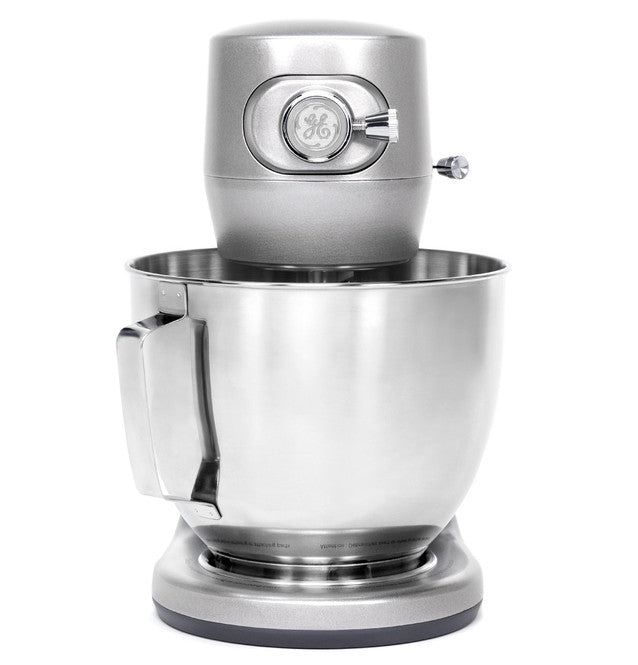 GE Tilt-Head Stand Mixer - Powerful 350W Motor, 5.3-Qt Bowl, Steelhead Silver