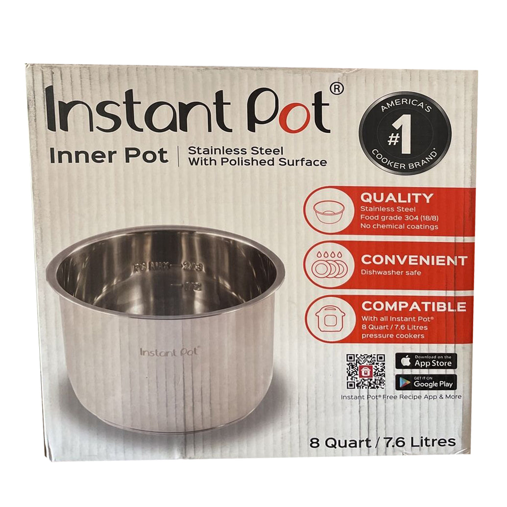 Instant Pot 8-Quart Stainless Steel Inner Pot | Grade A Inspected