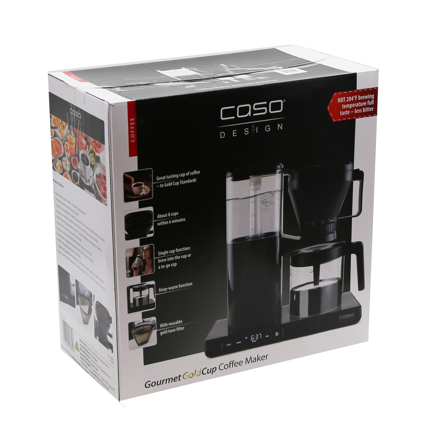 Gourmet Gold Cup Coffee Maker - SCAA Certified Drip Brewer, 12-Cup, Black/Stainless