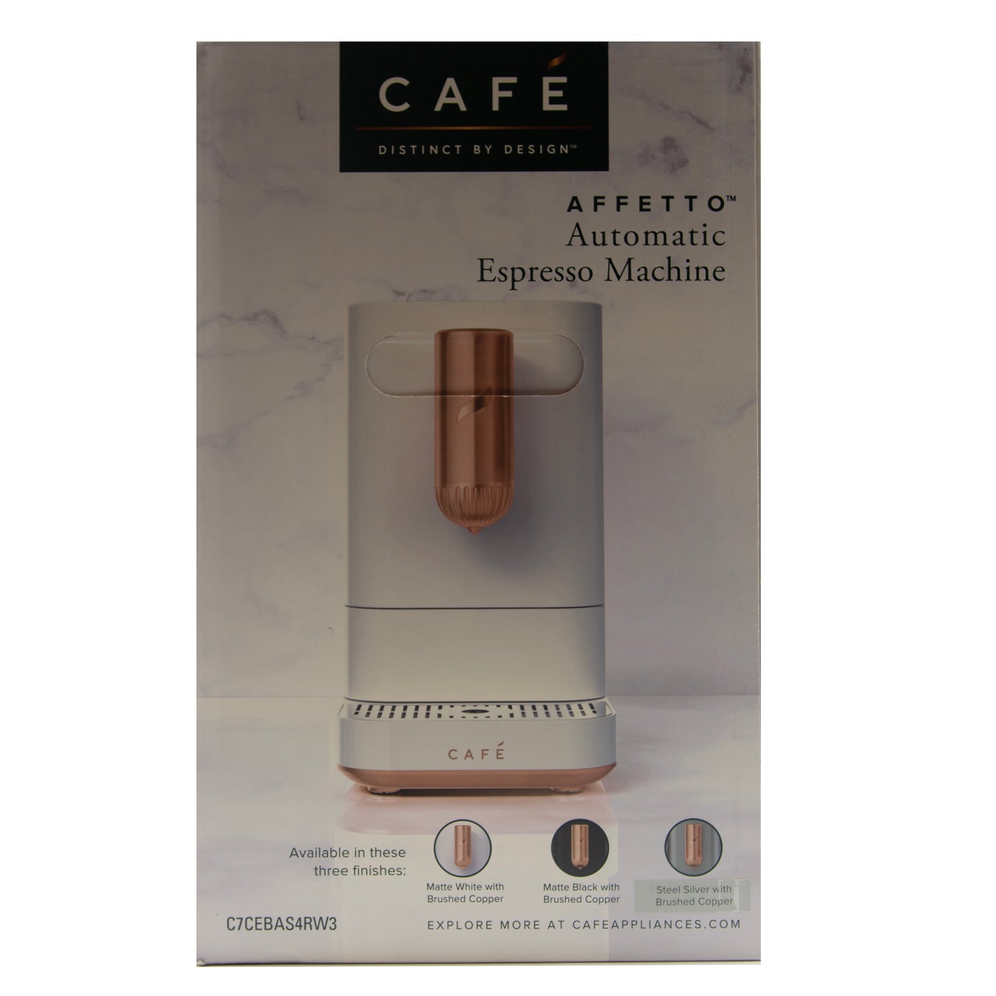 Buy  CAFÉ™ Affetto Automatic Espresso Machine Matte White with Copper Accents – Premium Espresso Maker for Coffee Lovers