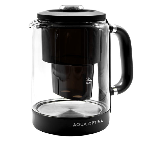 Aqua Optima KT3000 Electric Kettle 1.7L Variable Temp Filtered Black Fast Boil