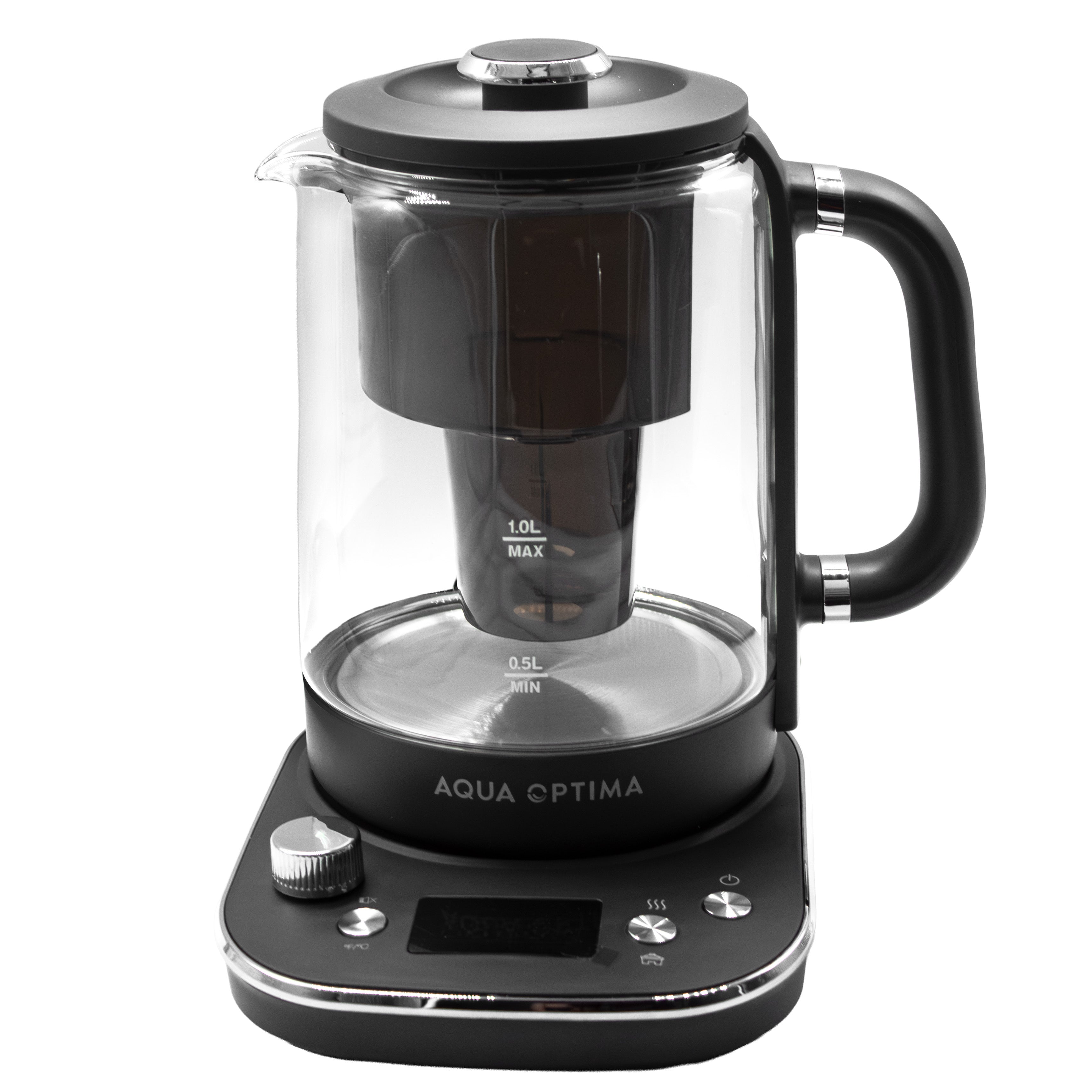 Aqua Optima KT3000 Electric Kettle 1.7L Variable Temp Filtered Black Fast Boil