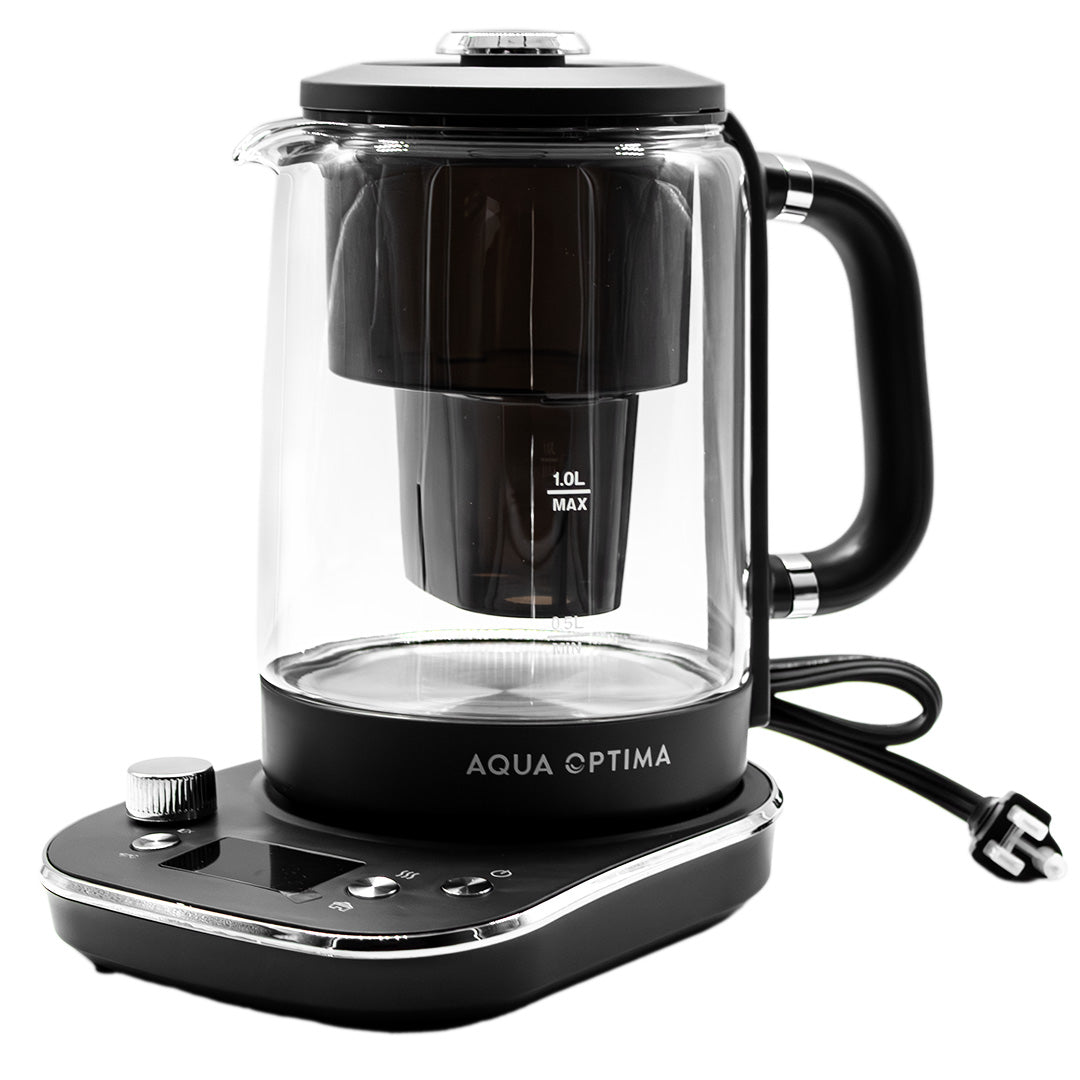 Aqua Optima KT3000 Electric Kettle 1.7L Variable Temp Filtered Black Fast Boil