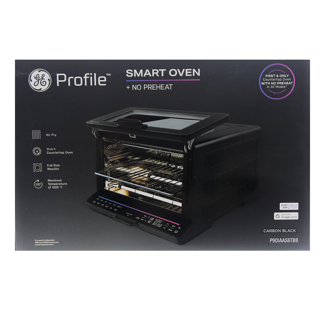 GE Profile Smart Countertop Oven – 11-in-1 No Preheat, Air Fry, Roast, WiFi Connected, Black