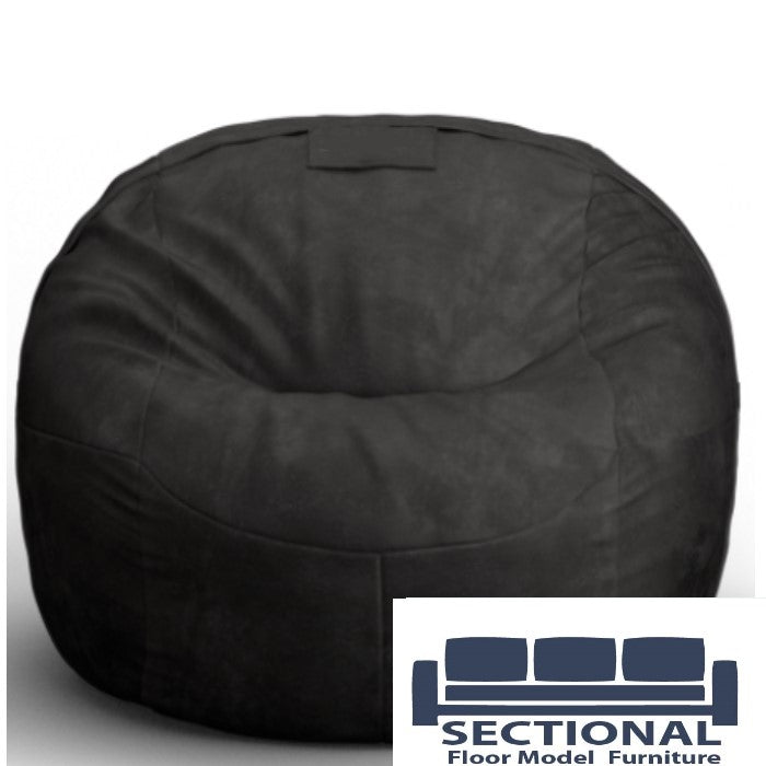 Bean Bag Super Cover: Black Padded Velvet