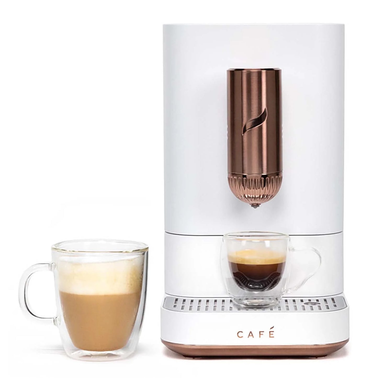 Buy  CAFÉ™ Affetto Automatic Espresso Machine Matte White with Copper Accents – Premium Espresso Maker for Coffee Lovers