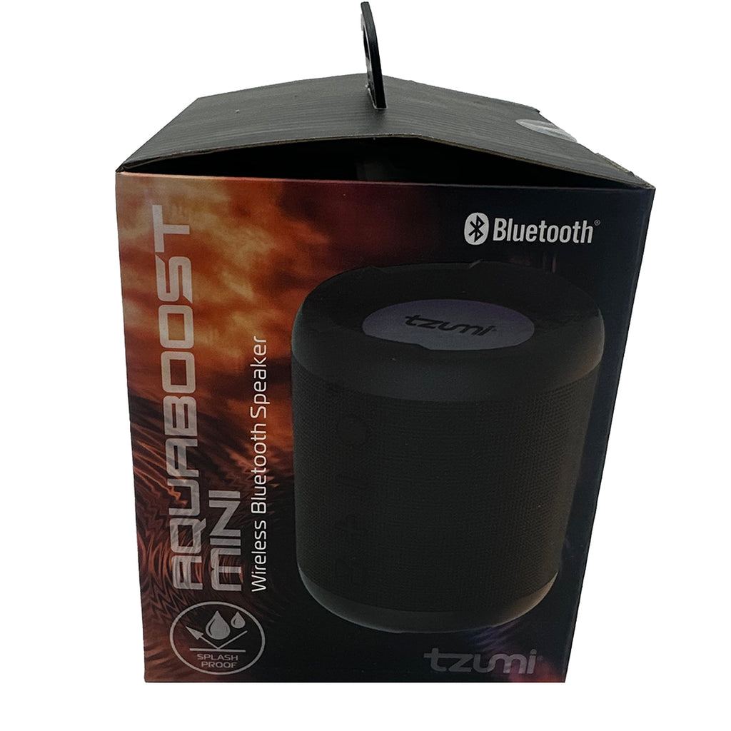 Tzumi AquaBoost Mini Portable Bluetooth Speaker, Water-Resistant