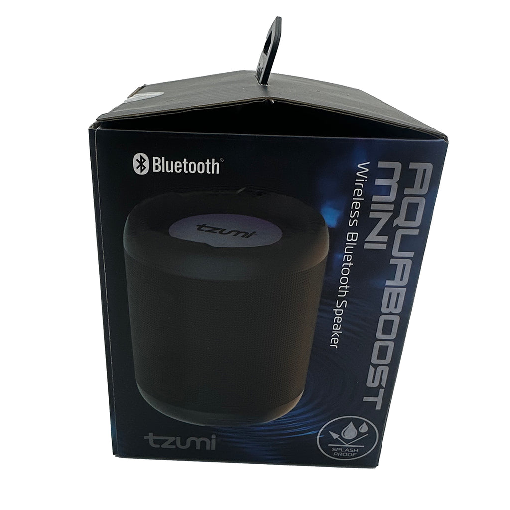 Tzumi AquaBoost Mini Portable Bluetooth Speaker, Water-Resistant