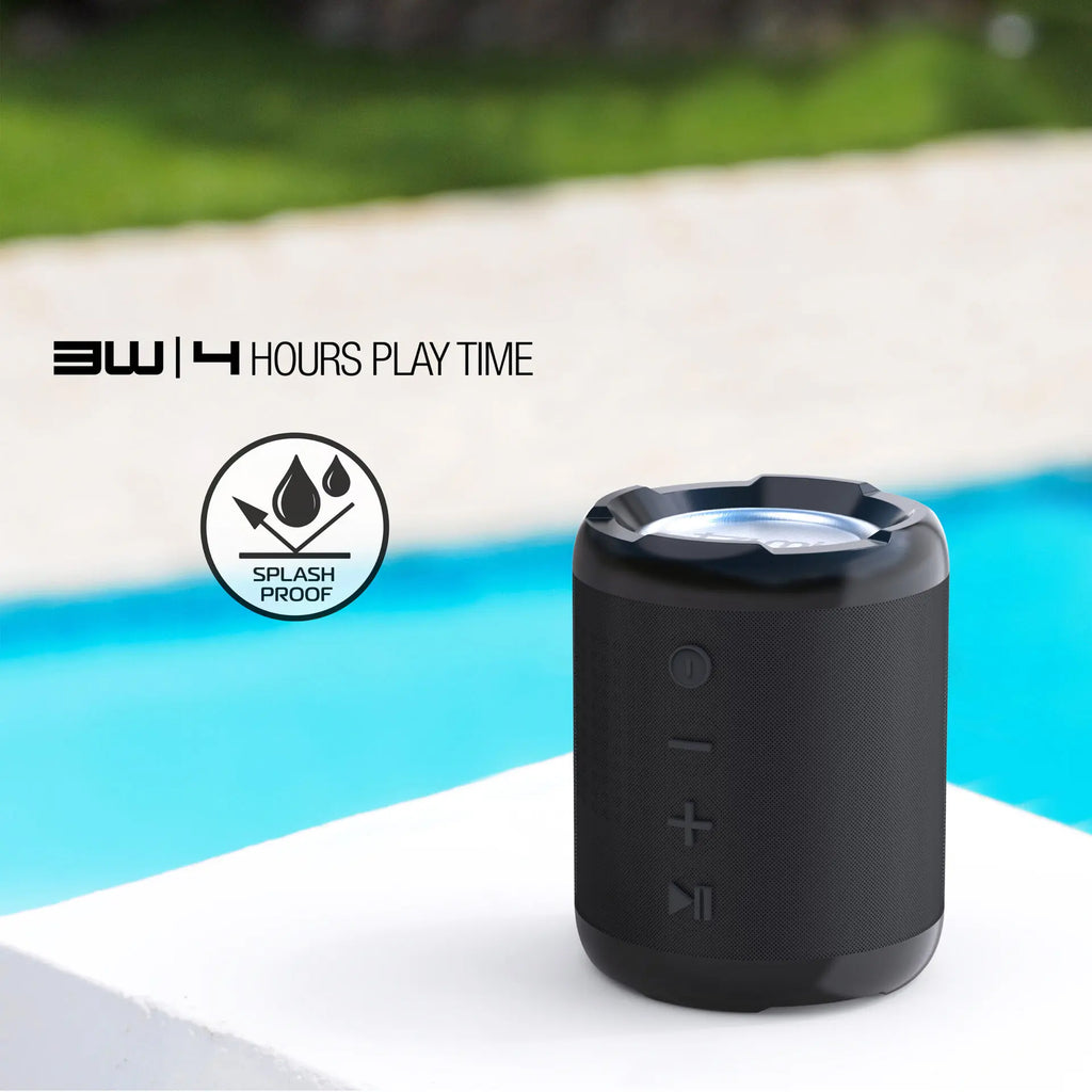 Tzumi AquaBoost Mini Portable Bluetooth Speaker, Water-Resistant