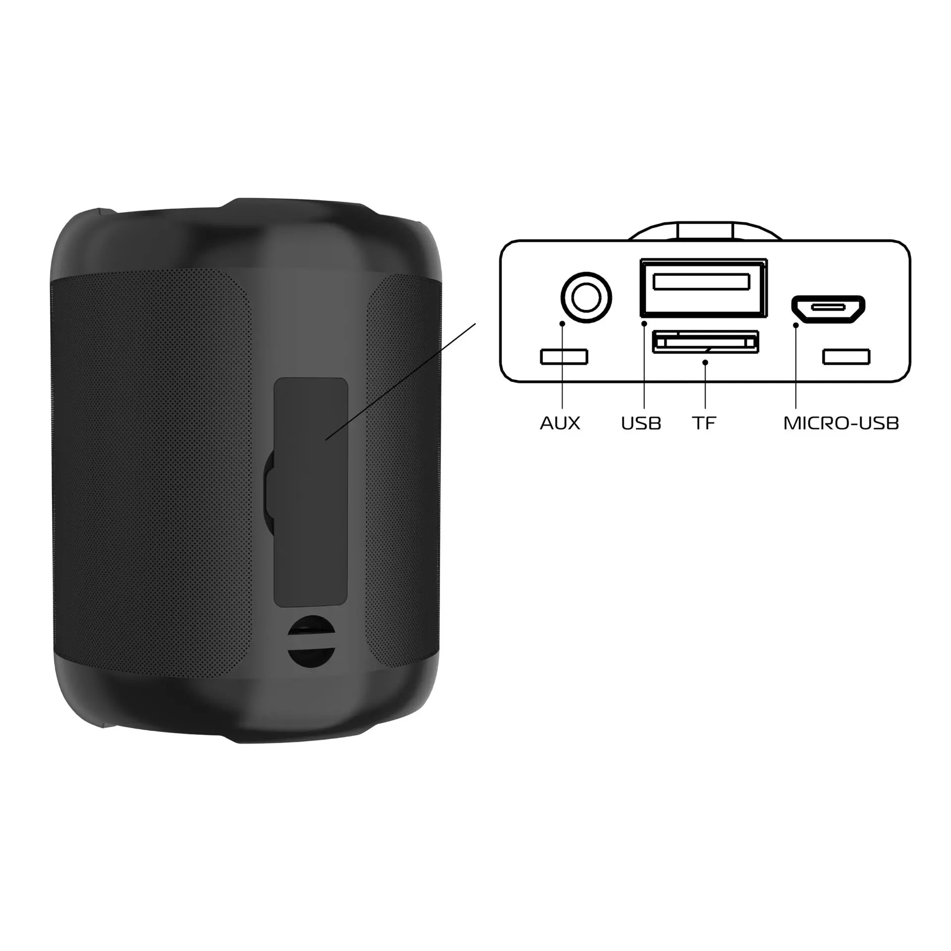 Tzumi AquaBoost Mini Portable Bluetooth Speaker, Water-Resistant