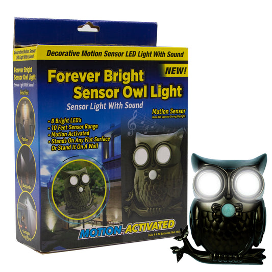 Forever Bright Motion-Activated Owl Sensor Light – Outdoor Waterproof LED Security Garden Light with Animal Deterrent