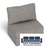 Deep Storage Seat Cover Set: Flagstone Brushed Weave