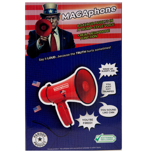 Trump MAGA Megaphone with Record & Play | 6-Button Political Rally Bullhorn