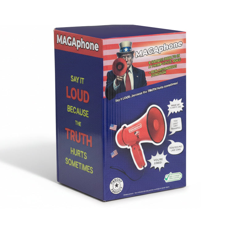 Trump MAGA Megaphone with Record & Play | 6-Button Political Rally Bullhorn