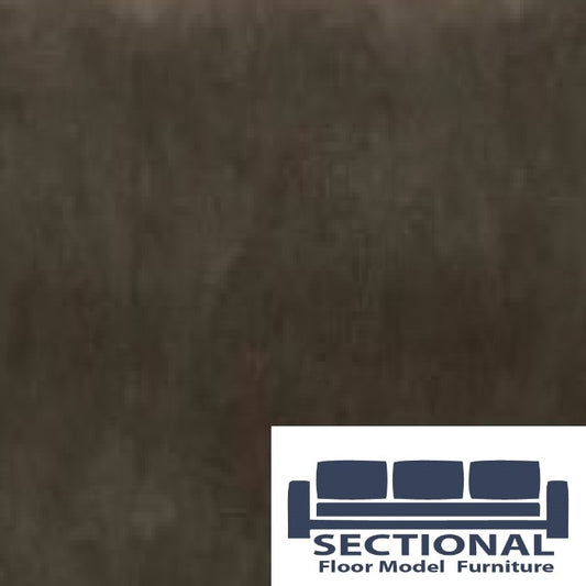 Sectional Graphite Corded Velvet Standard Side Cover Floor Model