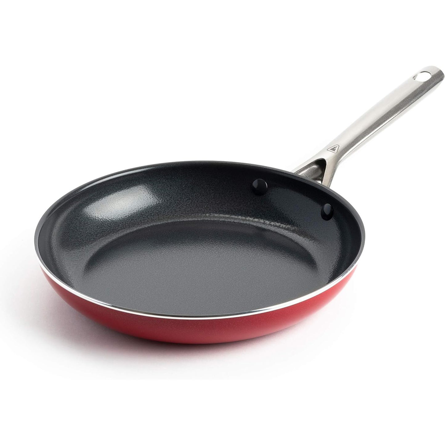 Red Volcano Ceramic Nonstick Frying Pan - 10 Inch Textured Skillet
