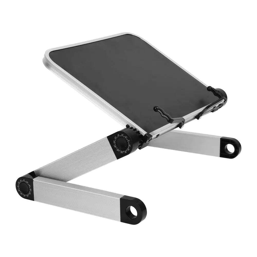 Table Tech Buddy Adjustable Laptop Desk - Foldable Portable Bed Tray & Couch Stand for Laptops