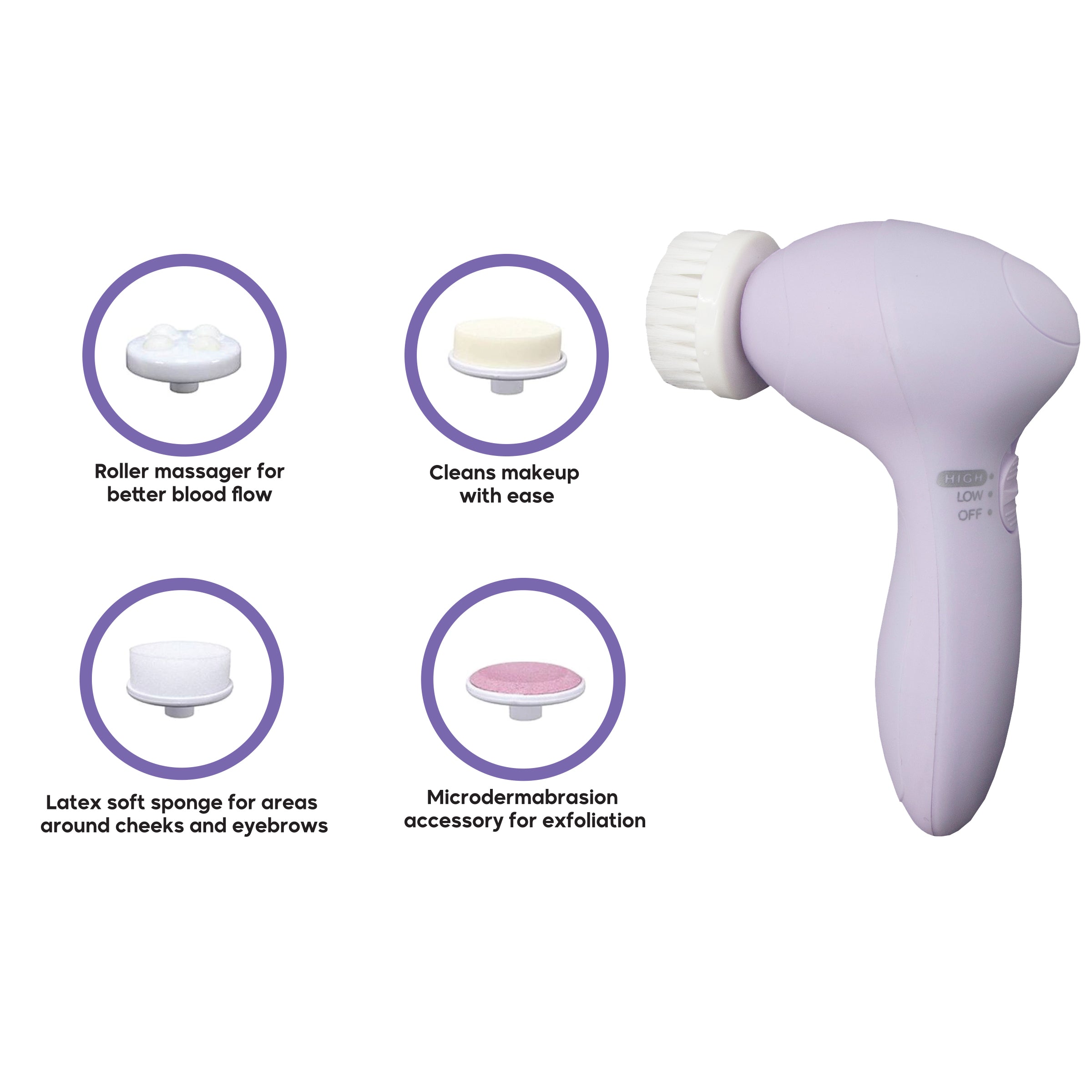 Elphia Beauty 5-in-1 Facial Cleansing Brush