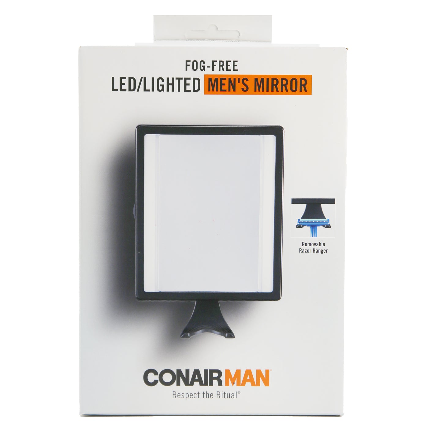 ConairMan Fogless LED Shower Mirror – 2X Magnification Anti-Fog Shaving Mirror for Bathroom