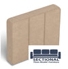 Sectional Standard Side Cover - Taupe Combed Chenille - Floor Model