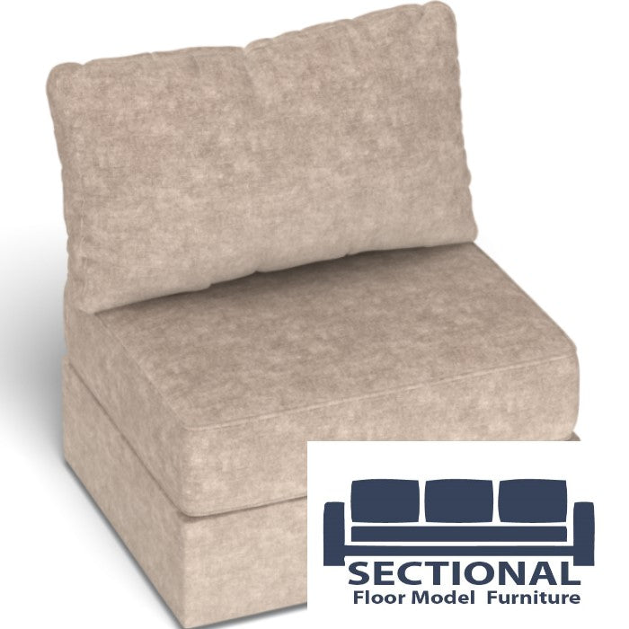 Sectional Storage Seat Cover Set :Venetian Taupe Corded Velvet - Floor Model