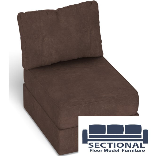 Floor Model Chocolate Padded Velvet Deep Seat Cover