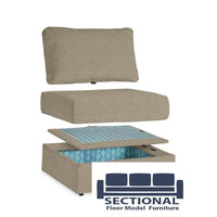 Floor Model Storage Seat Cover Set Natural Crossweave