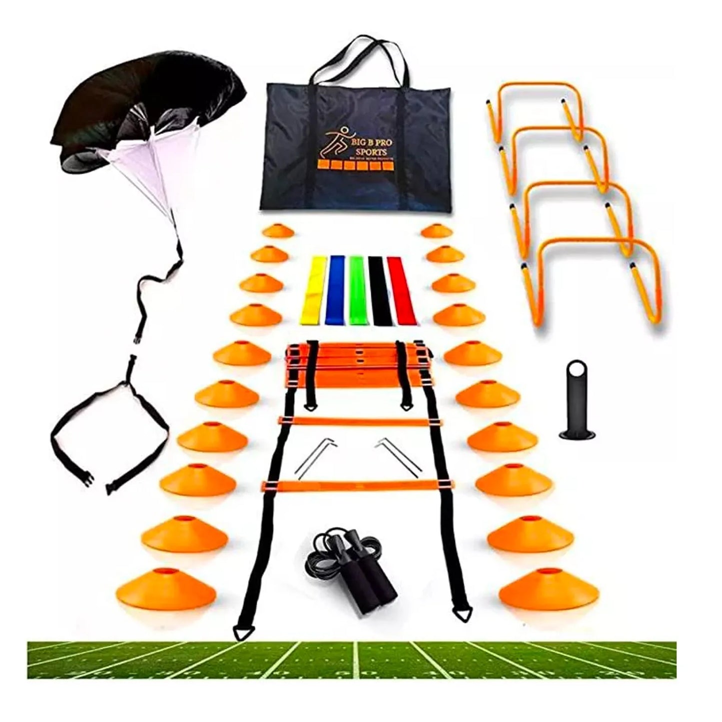 Big B Pro Sports Hurdles Speed & Agility Training Set Orange