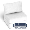 Sectional Floor Model Bundle / Seat inserts  with covers / Standard Side covers Sky Grey Corded Velvet