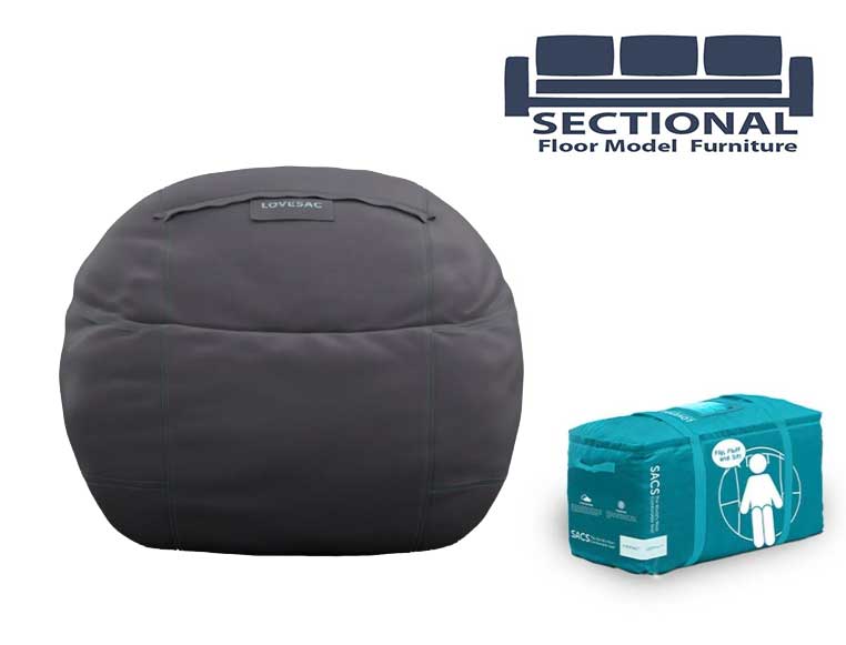 Floor Model Super Beanbag Chair (Large) - Includes Cover, Ultra Comfortable & Durable, Great for Lounging Spaces