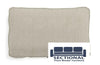 Sectional Deep Back Pillow: Tan Combed Chenille- Floor Model