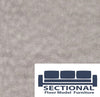 4 Sectional Side Covers Taupe Padded Velvet