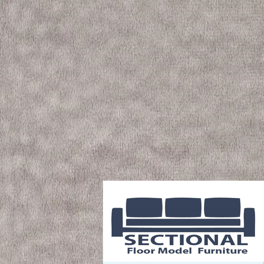 Sectional Deep Seat Cover Taupe Padded Velvet Floor Model