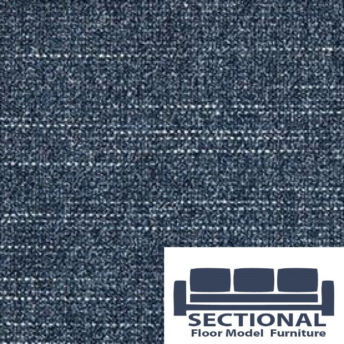 Floor Model Vintage Blue Rained Chenille 4 Standard Side Covers