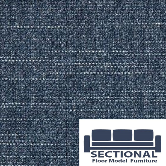 Floor Model Vintage Blue Rained Chenille Deep Seat Cover