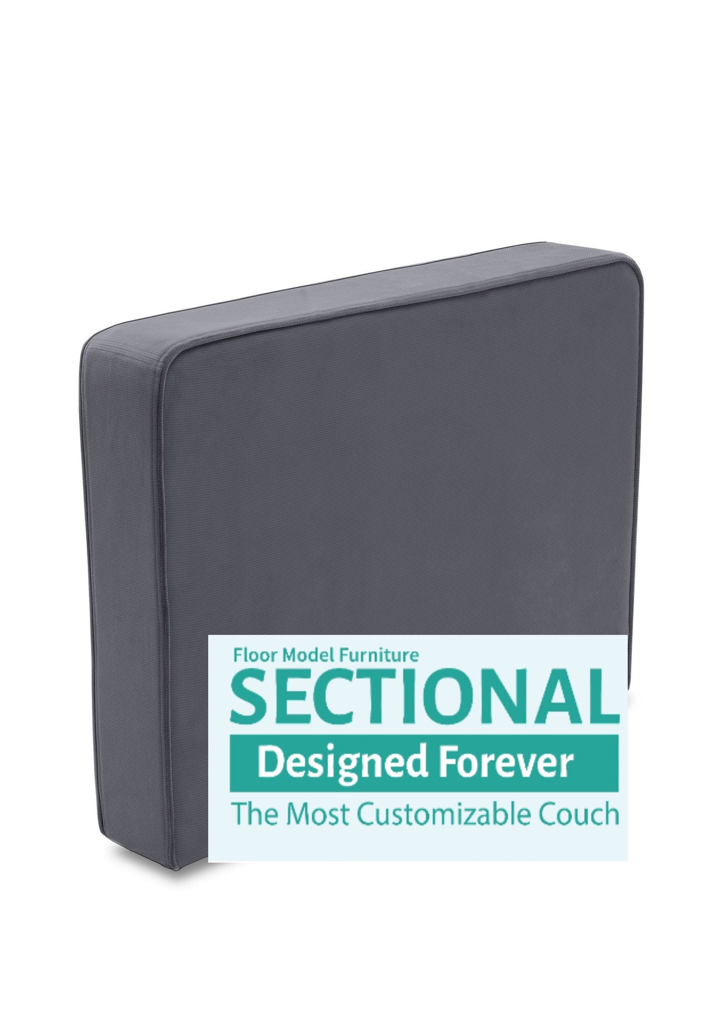 Sectional Side Cover: Slate Twill - Floor Model