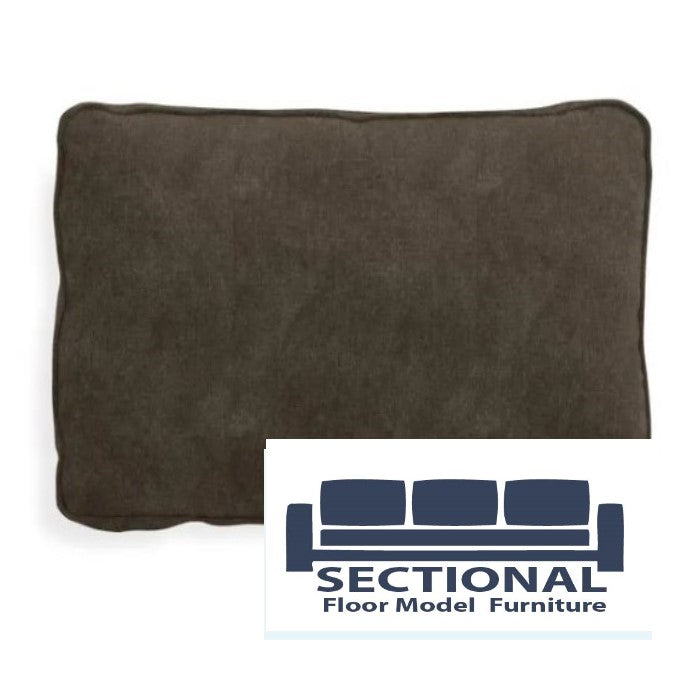 Floor Model Graphite Corded Velvet Deep Back Pillow Cover