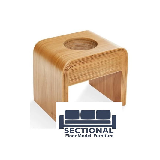 Floor Model Hickory Sectional Drink Holder