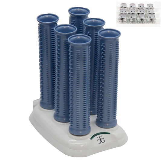 Clalista Tools Icon Hot Roller 6 Roller Base , 12 Hair Clips, 12 Long Ion Rollers- Repack Grade A