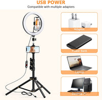 Letscom 10.2" Selfie Ring Fill Light With Tripod