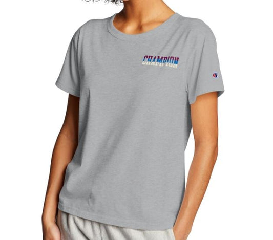 Champion Women's Original 3 Color Script Tee - Large