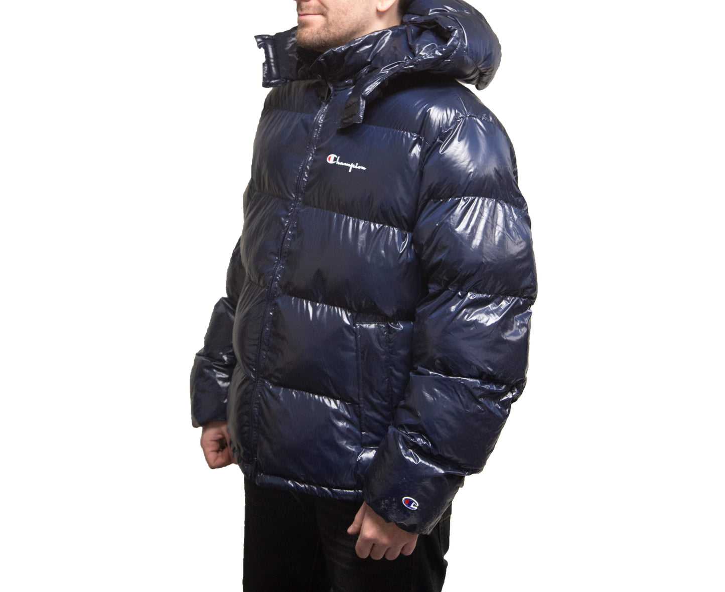 Champion Hooded Puffer Jacket - Medium